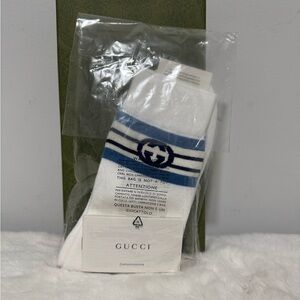 Gucci White and Blue Socks